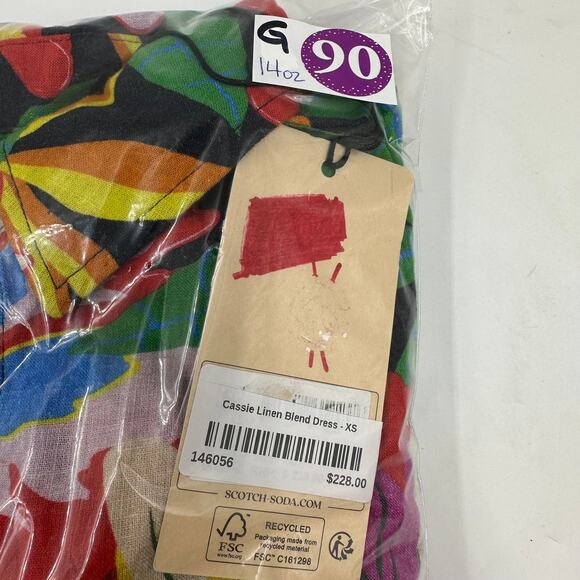 Scotch & Soda Cassie Floral Button Up Linen Blend Shirt Dress 23163035-NHD XS - Picture 10 of 10